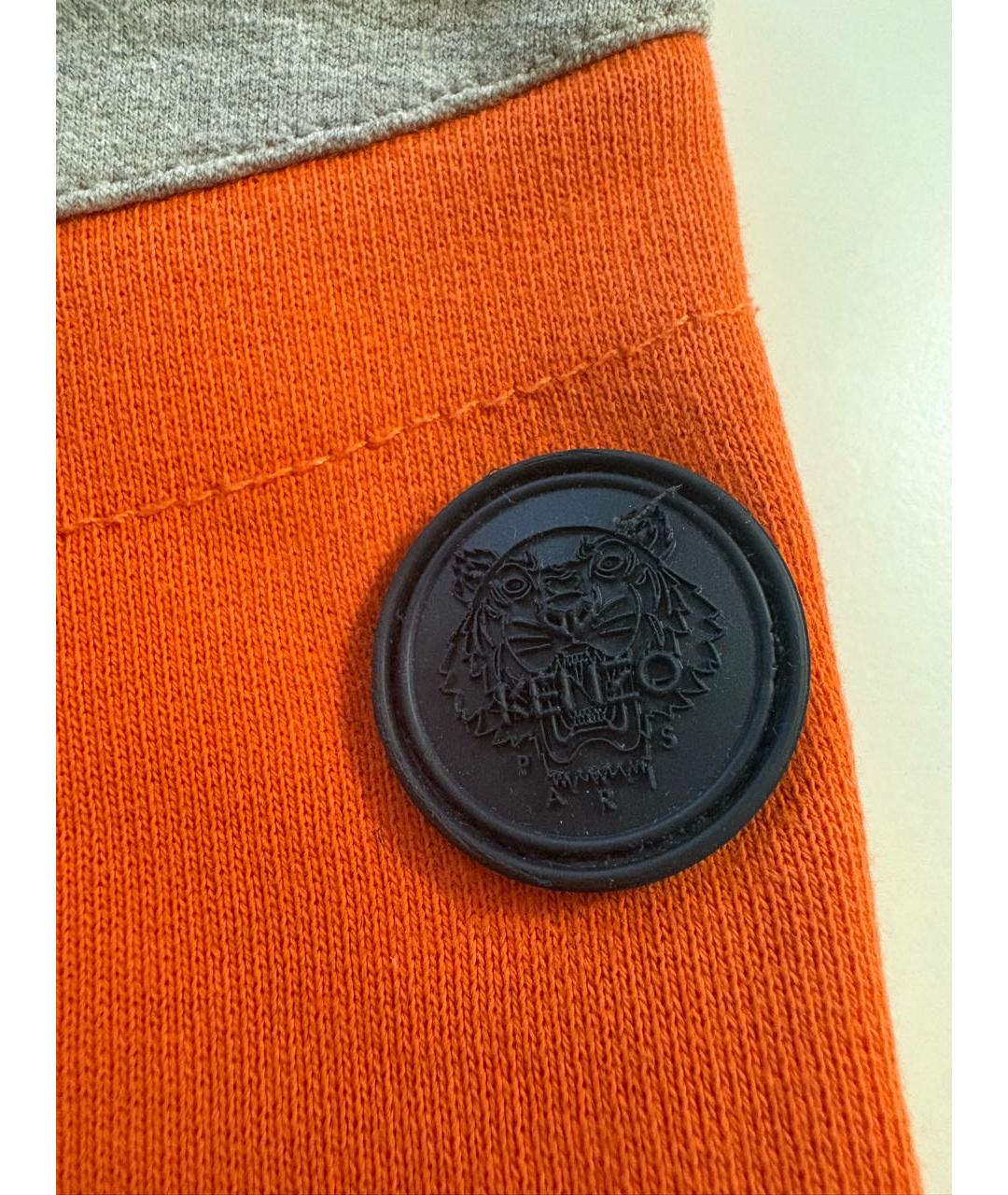 KENZO Оранжевое хлопковые брюки и шорты, фото 4