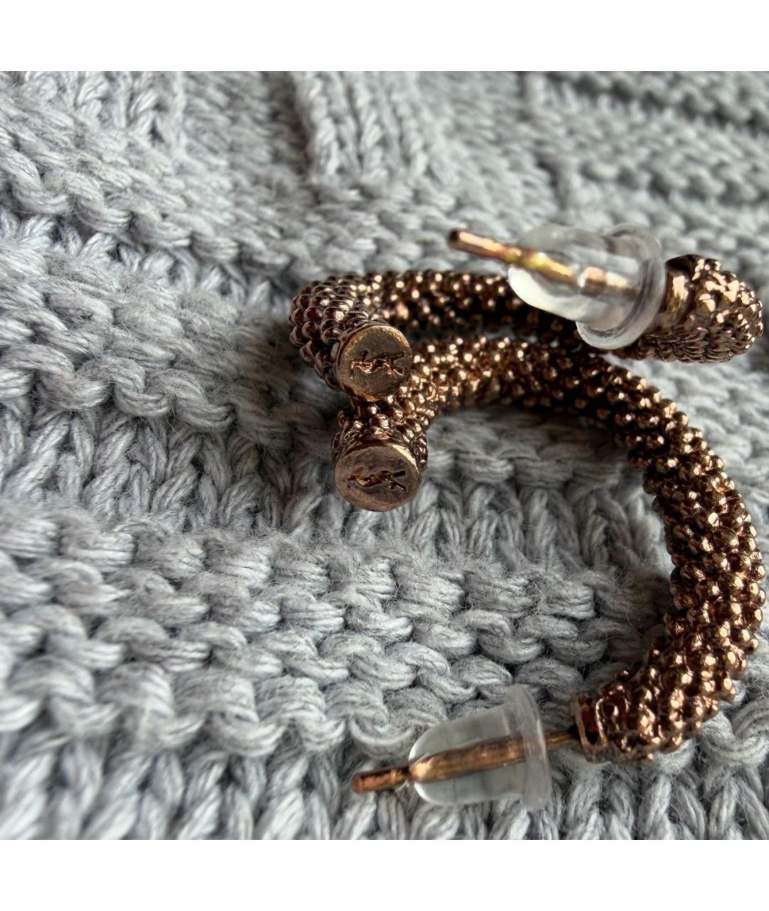 SAINT LAURENT Золотые серьги, фото 4