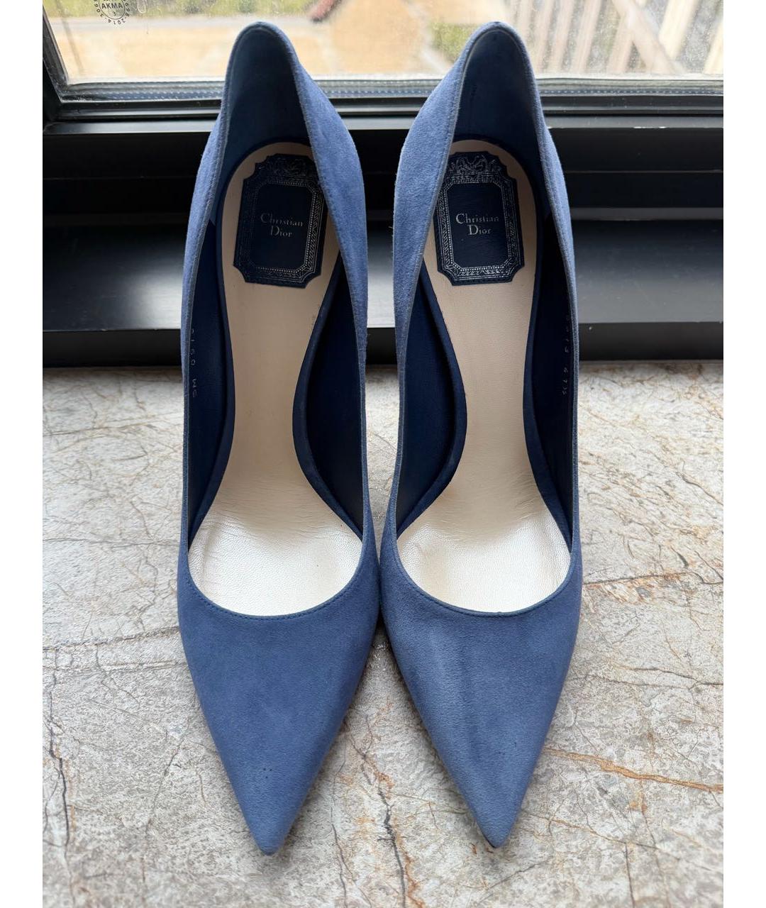 CHRISTIAN DIOR Синие замшевые туфли, фото 3