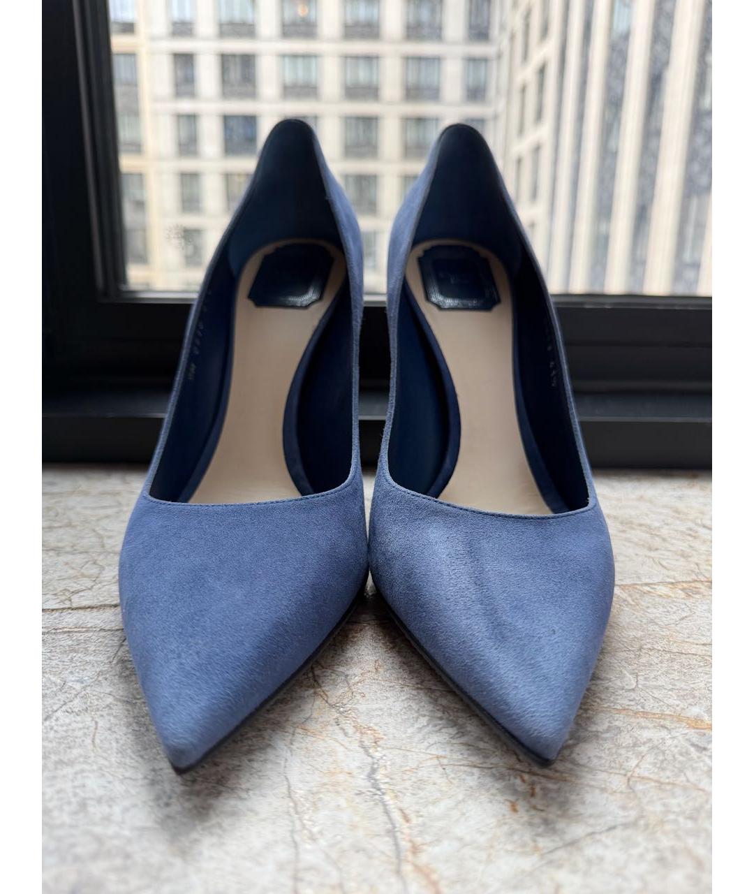 CHRISTIAN DIOR Синие замшевые туфли, фото 2