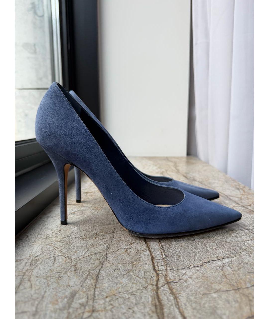 CHRISTIAN DIOR Синие замшевые туфли, фото 8
