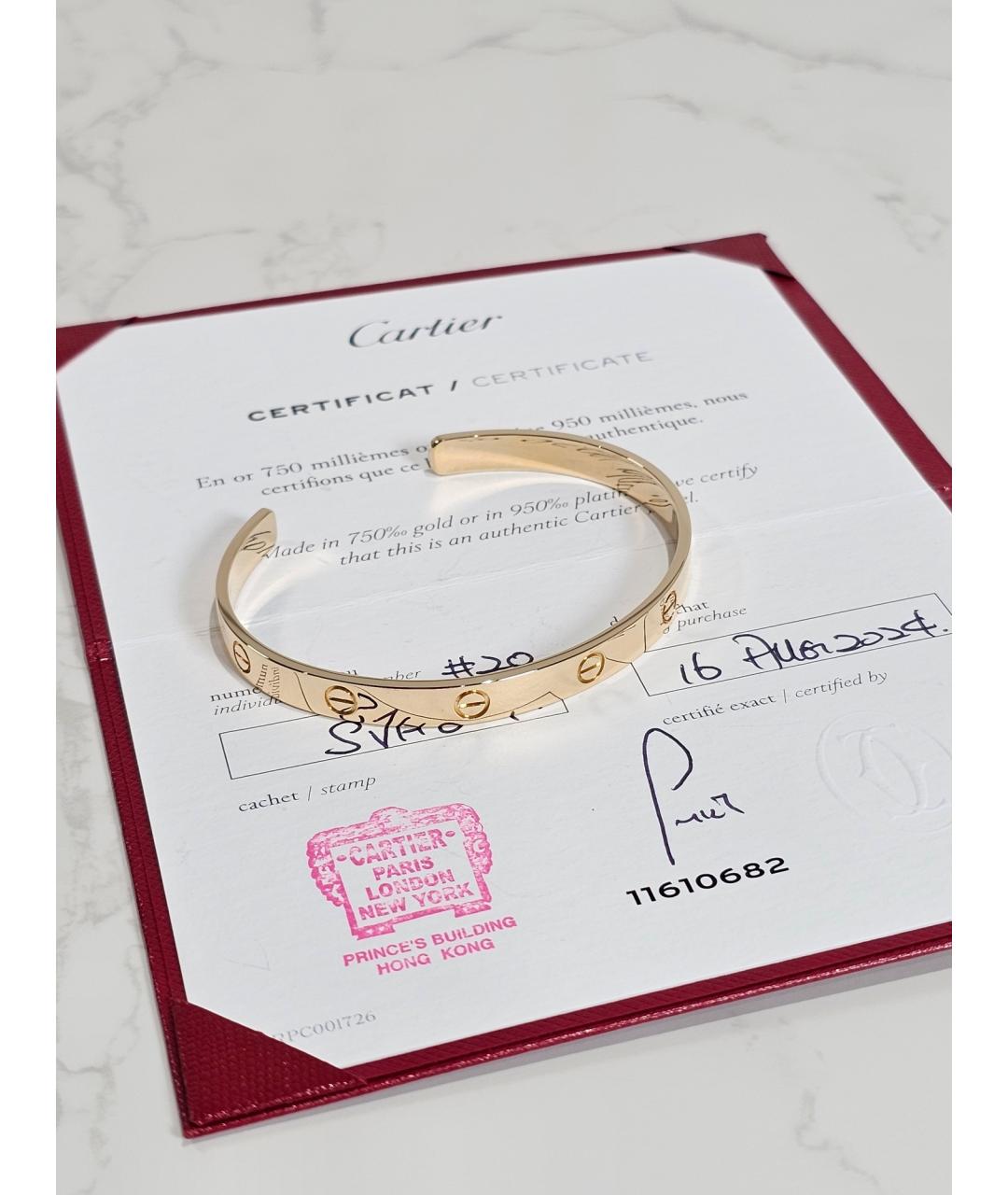 CARTIER Золотой браслет из желтого золота, фото 2