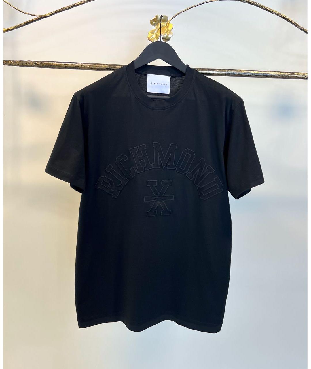 JOHN RICHMOND Черная хлопковая футболка, фото 8