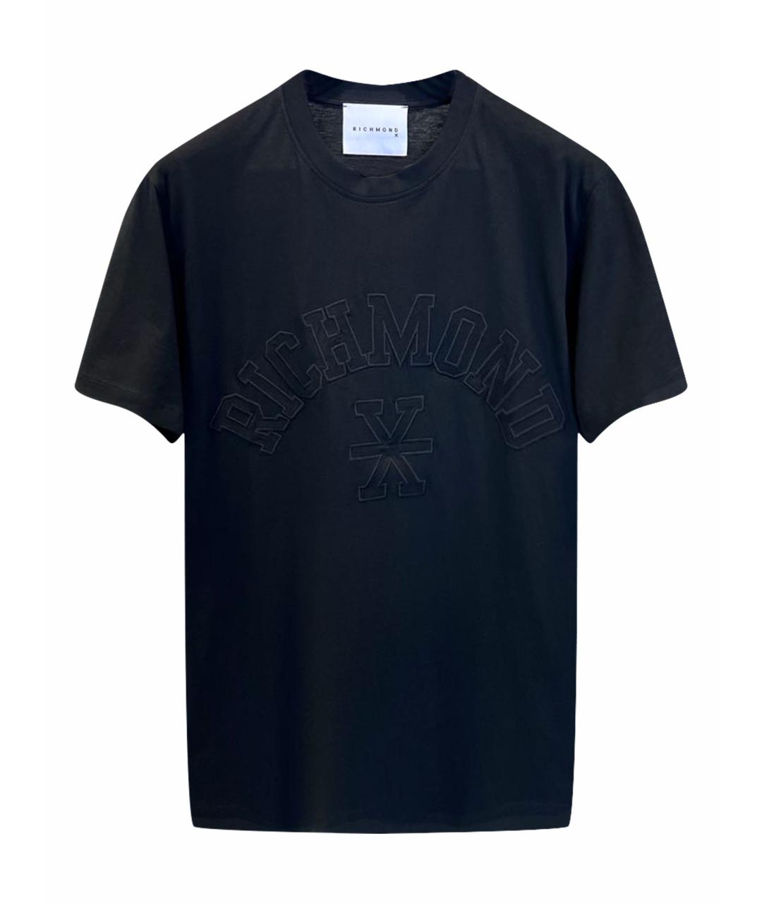 JOHN RICHMOND Черная хлопковая футболка, фото 1
