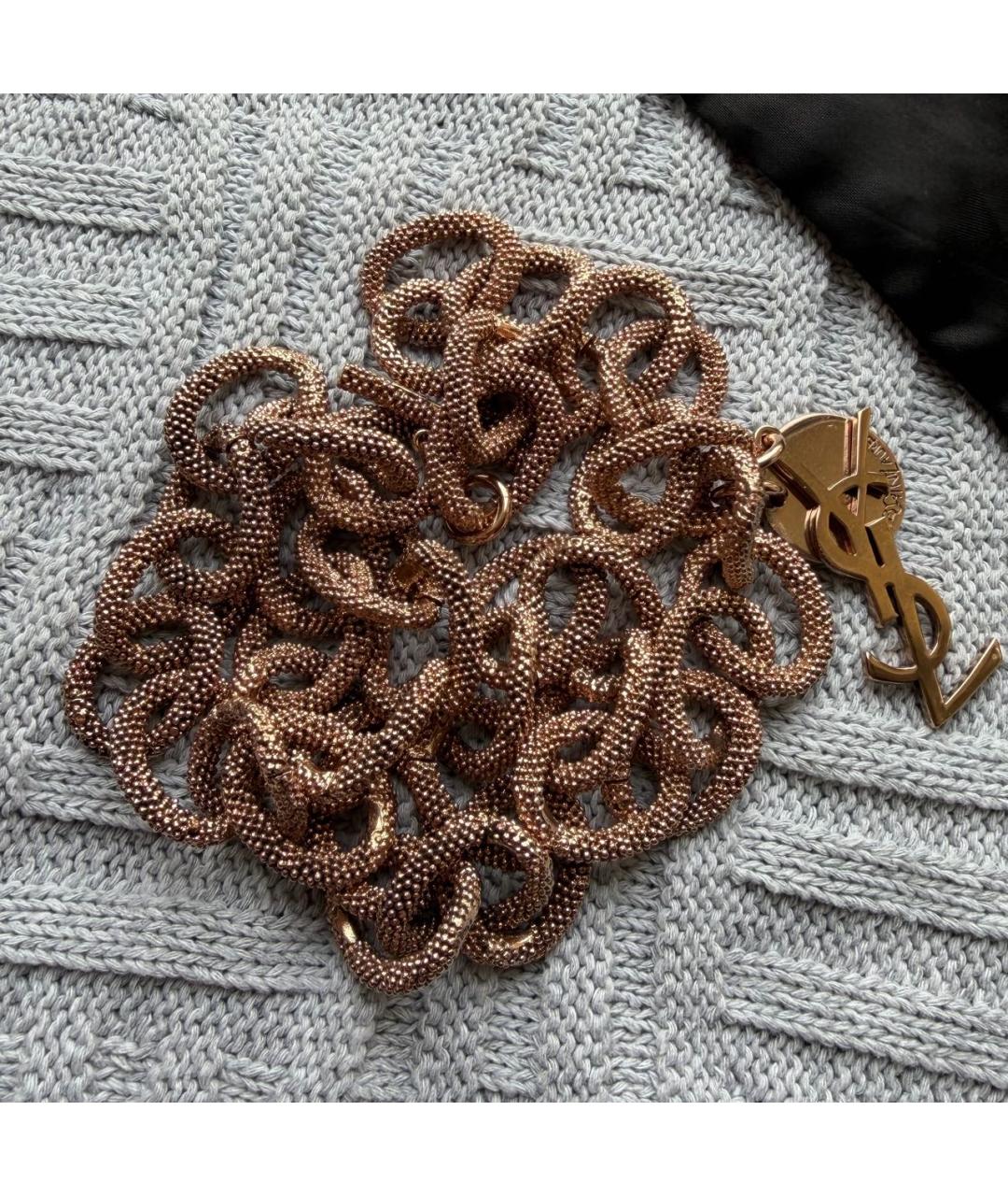 SAINT LAURENT Золотое колье, фото 6