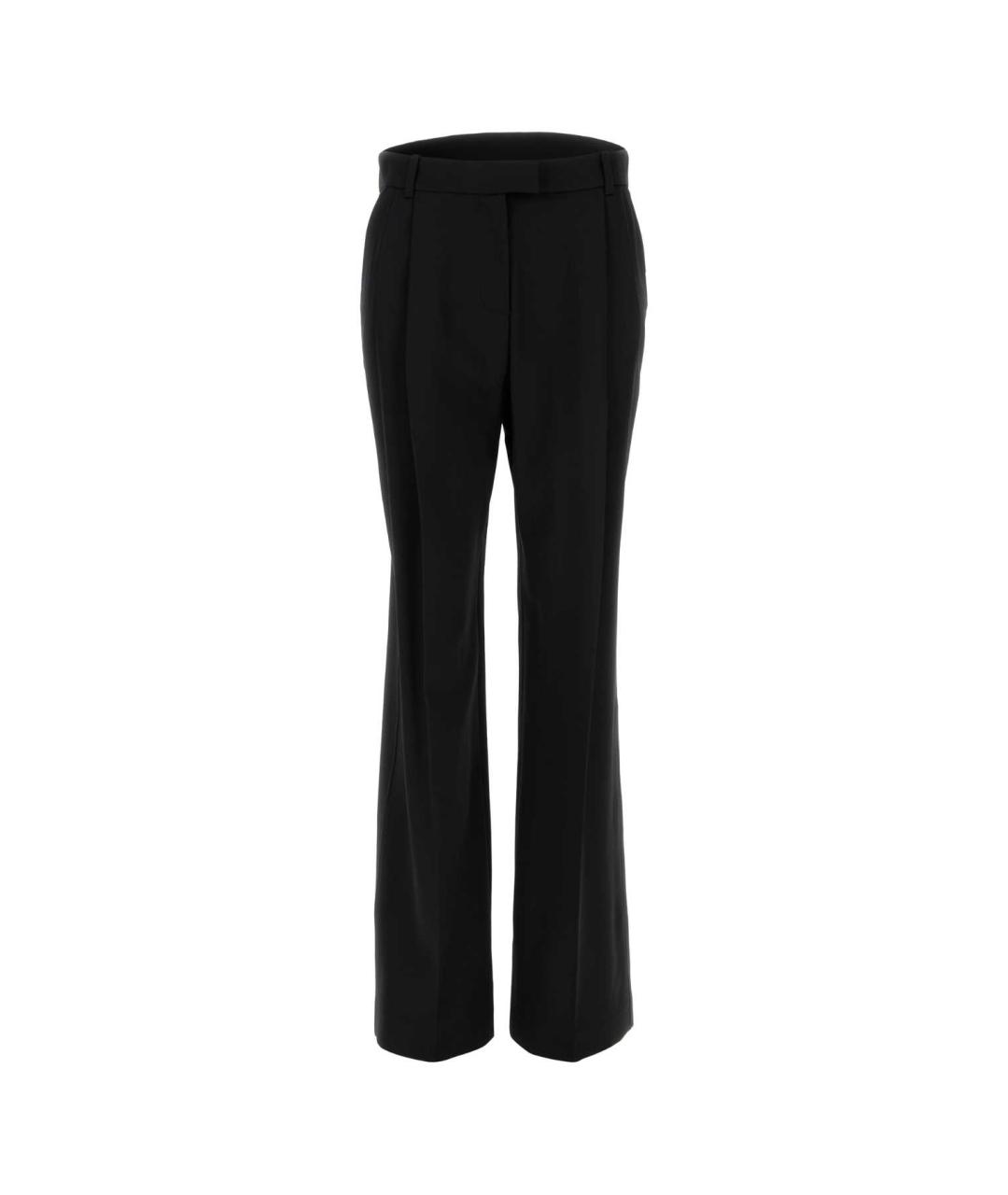 THE ATTICO Черные шерстяные прямые брюки, фото 1