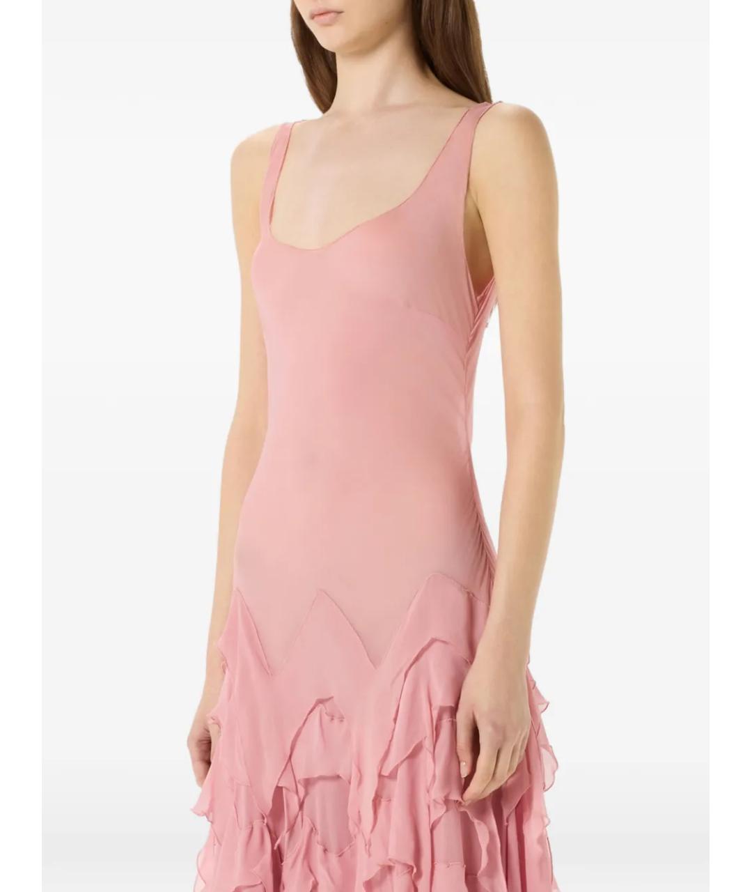 BLUMARINE Розовое вискозное коктейльное платье, фото 5