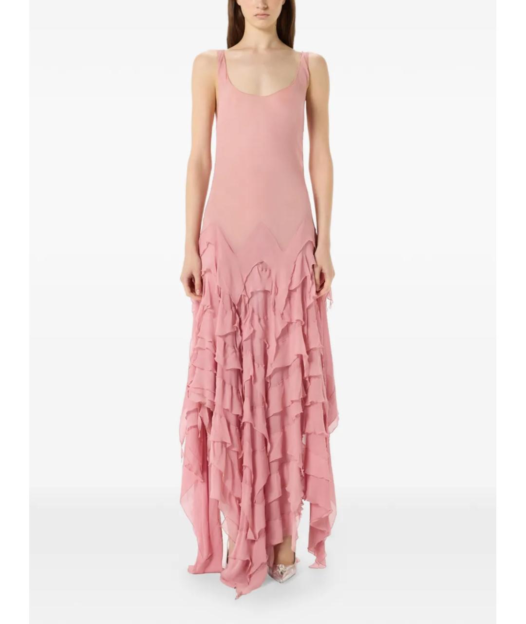 BLUMARINE Розовое вискозное коктейльное платье, фото 3