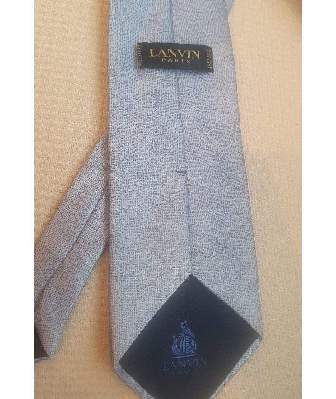 LANVIN Серебрянный шелковый галстук, фото 3