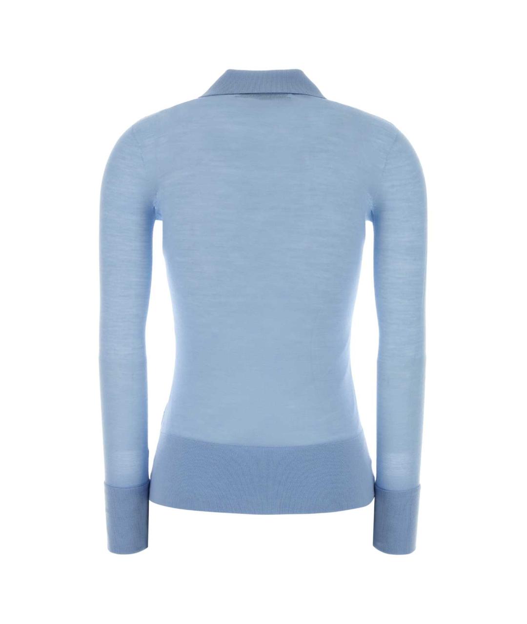 Carven Голубой шерстяной джемпер / свитер, фото 2