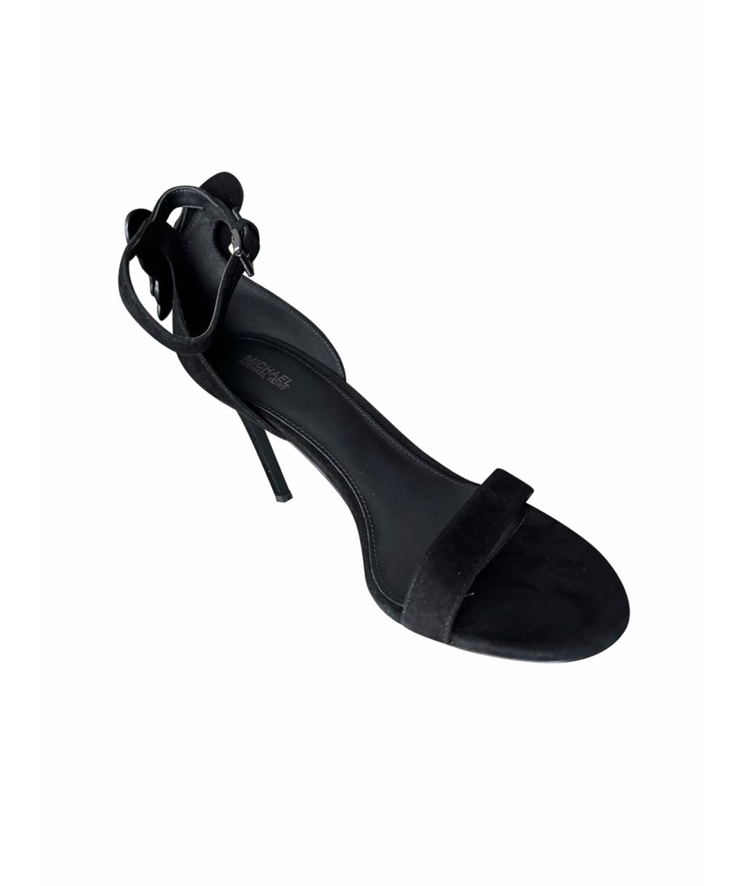 MICHAEL KORS Черные замшевые босоножки, фото 1