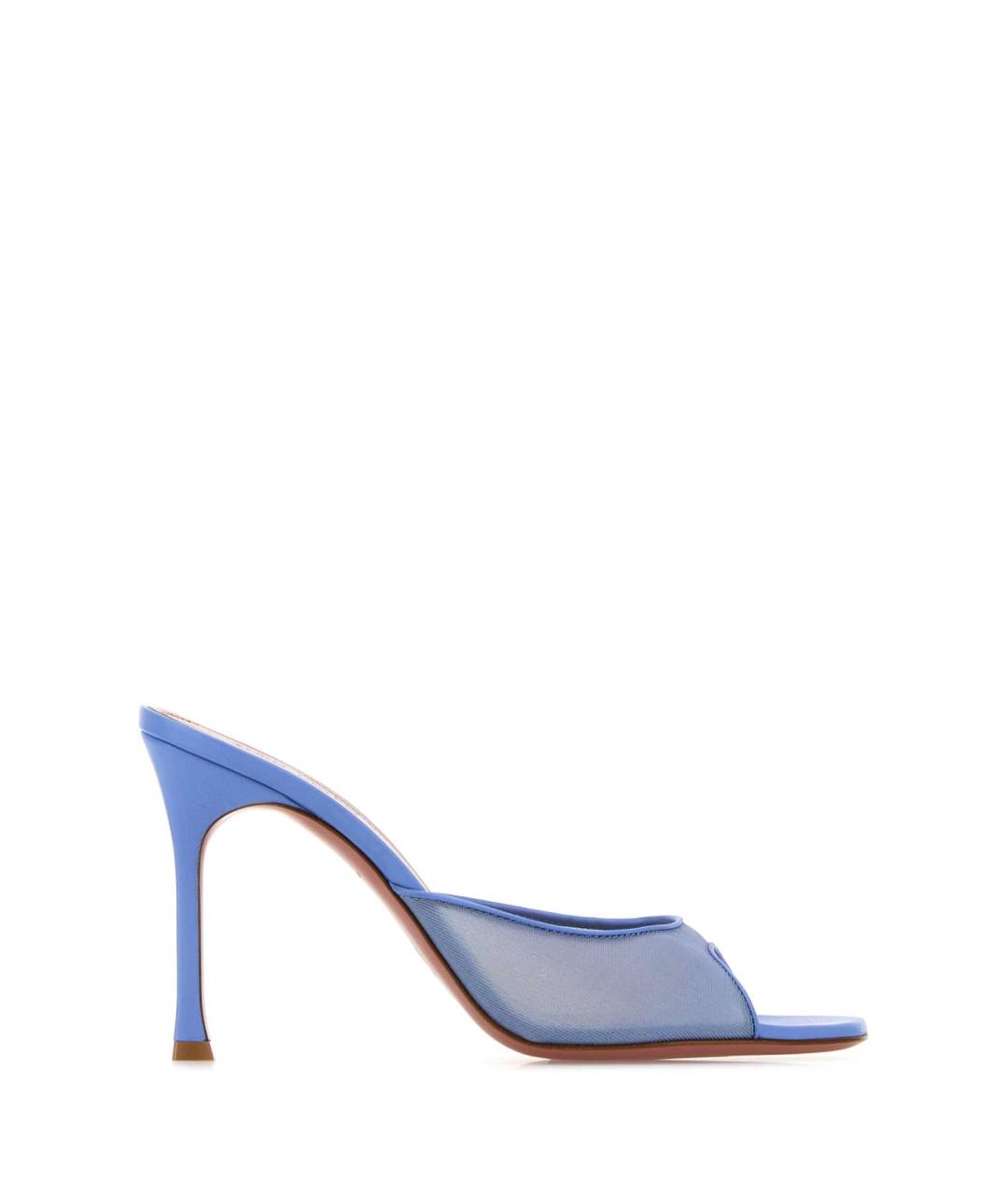 Amina Muaddi Голубые мюли, фото 1