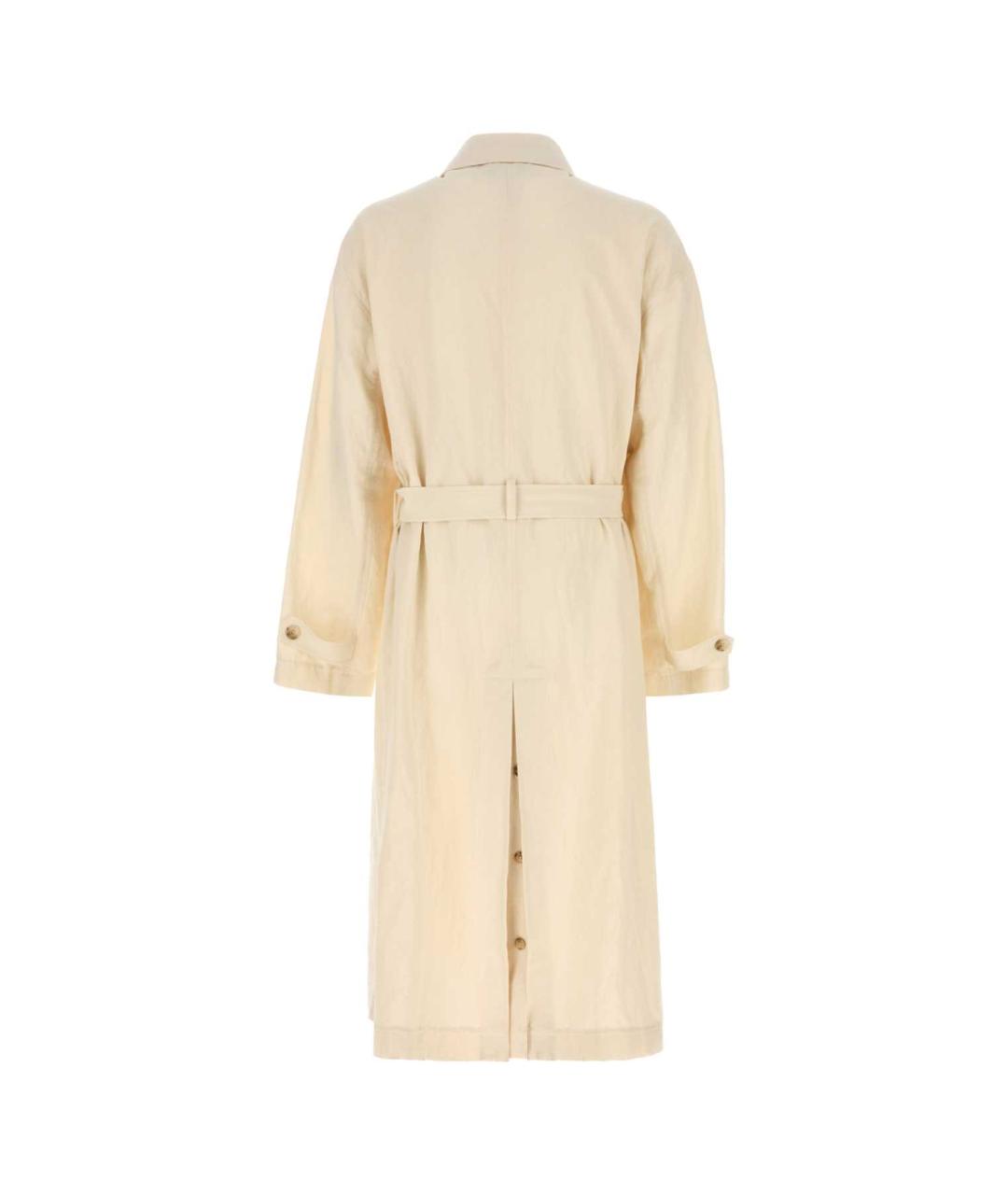 DOLCE&GABBANA Бежевый хлопковый тренч / плащ, фото 2
