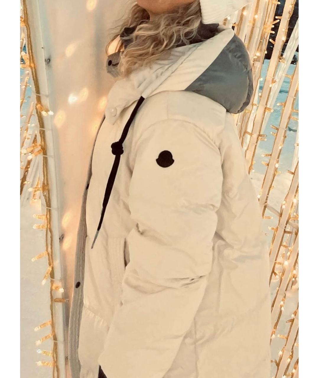 MONCLER Бежевый пуховик, фото 4