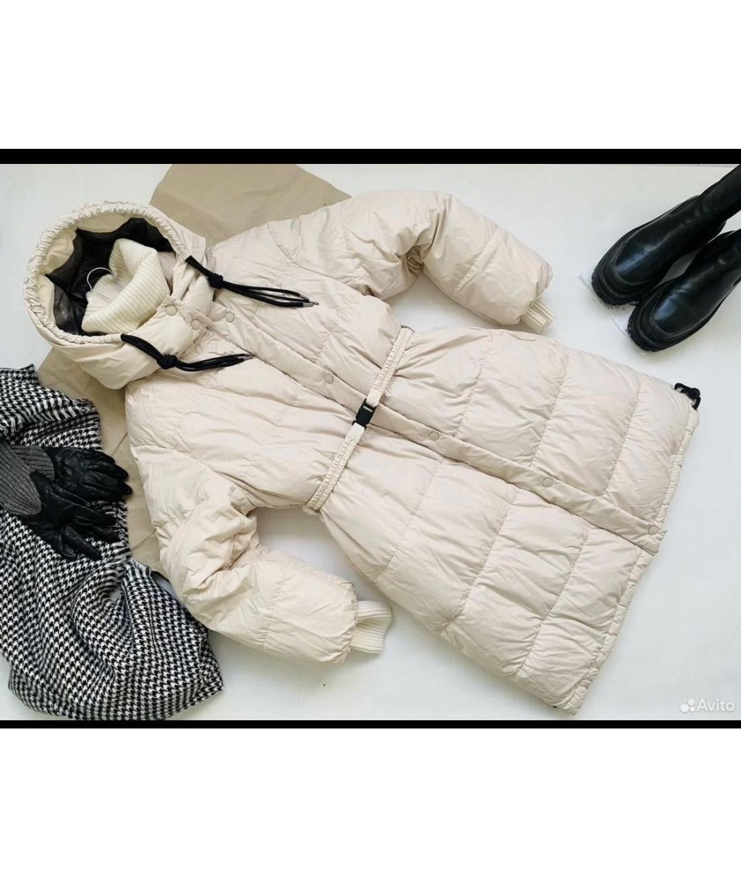 MONCLER Бежевый пуховик, фото 6