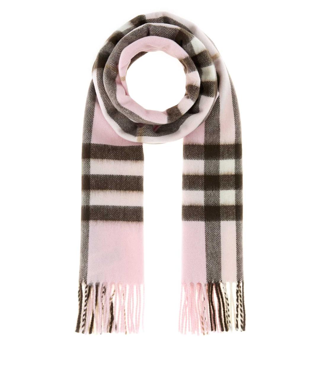 BURBERRY Розовый кашемировый шарф, фото 1