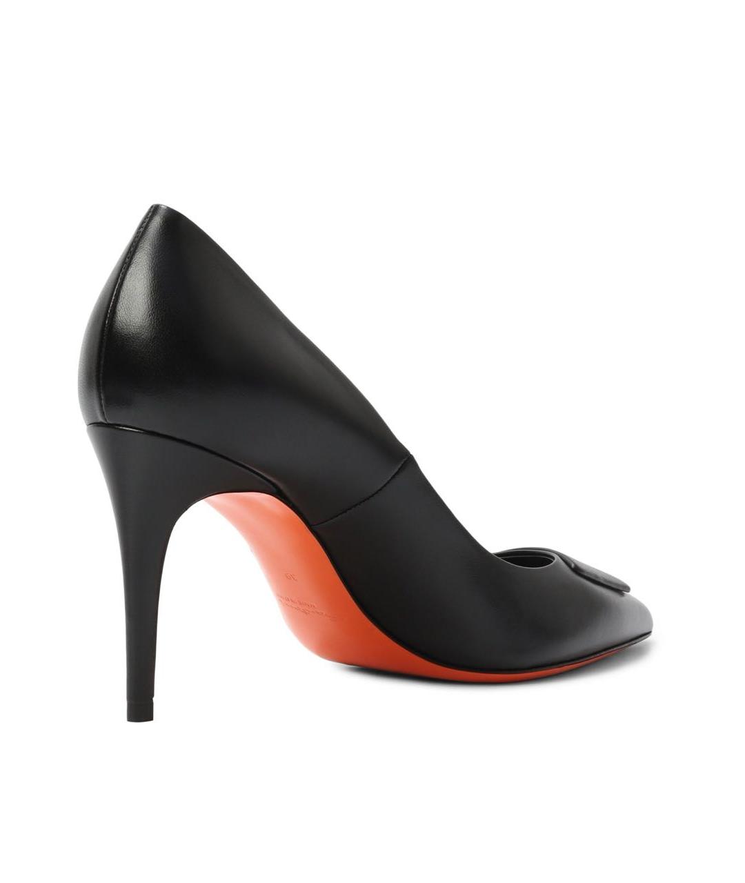 SANTONI Черные кожаные туфли, фото 5