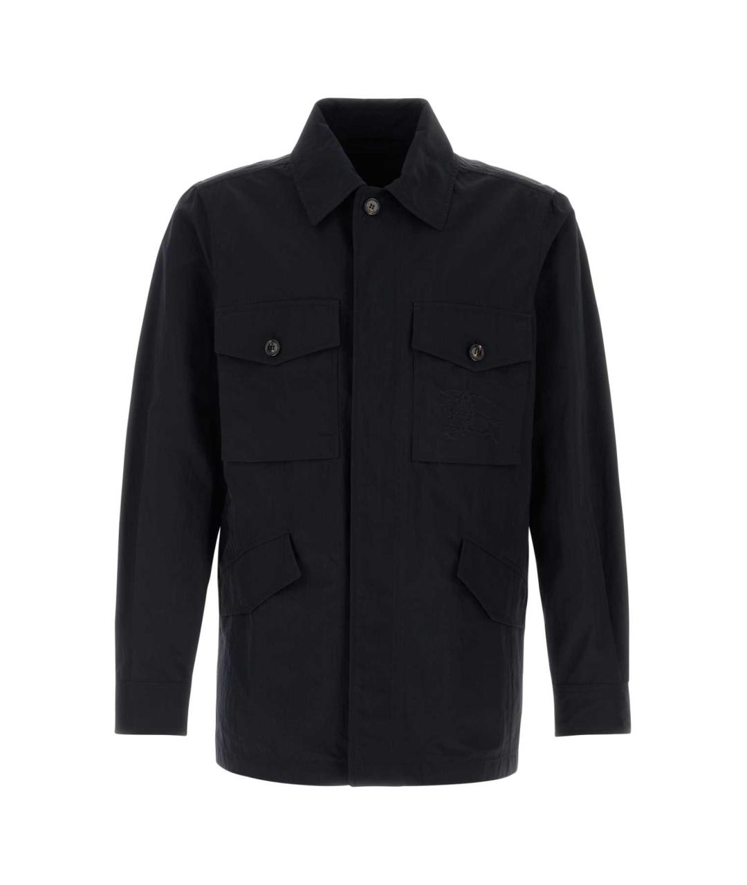 BURBERRY Темно-синяя полиамидовая куртка, фото 1