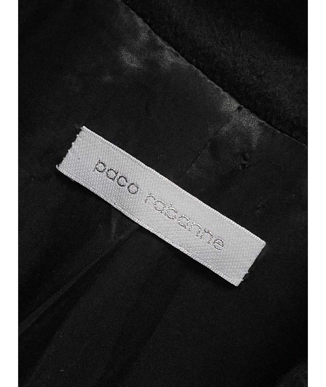 PACO RABANNE Черное шерстяное пальто, фото 7