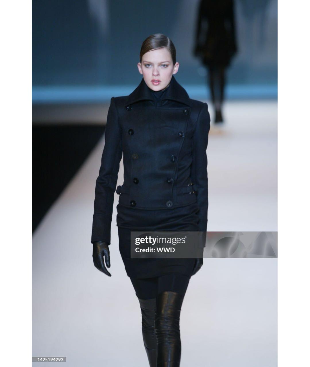 PACO RABANNE Черное шерстяное пальто, фото 2