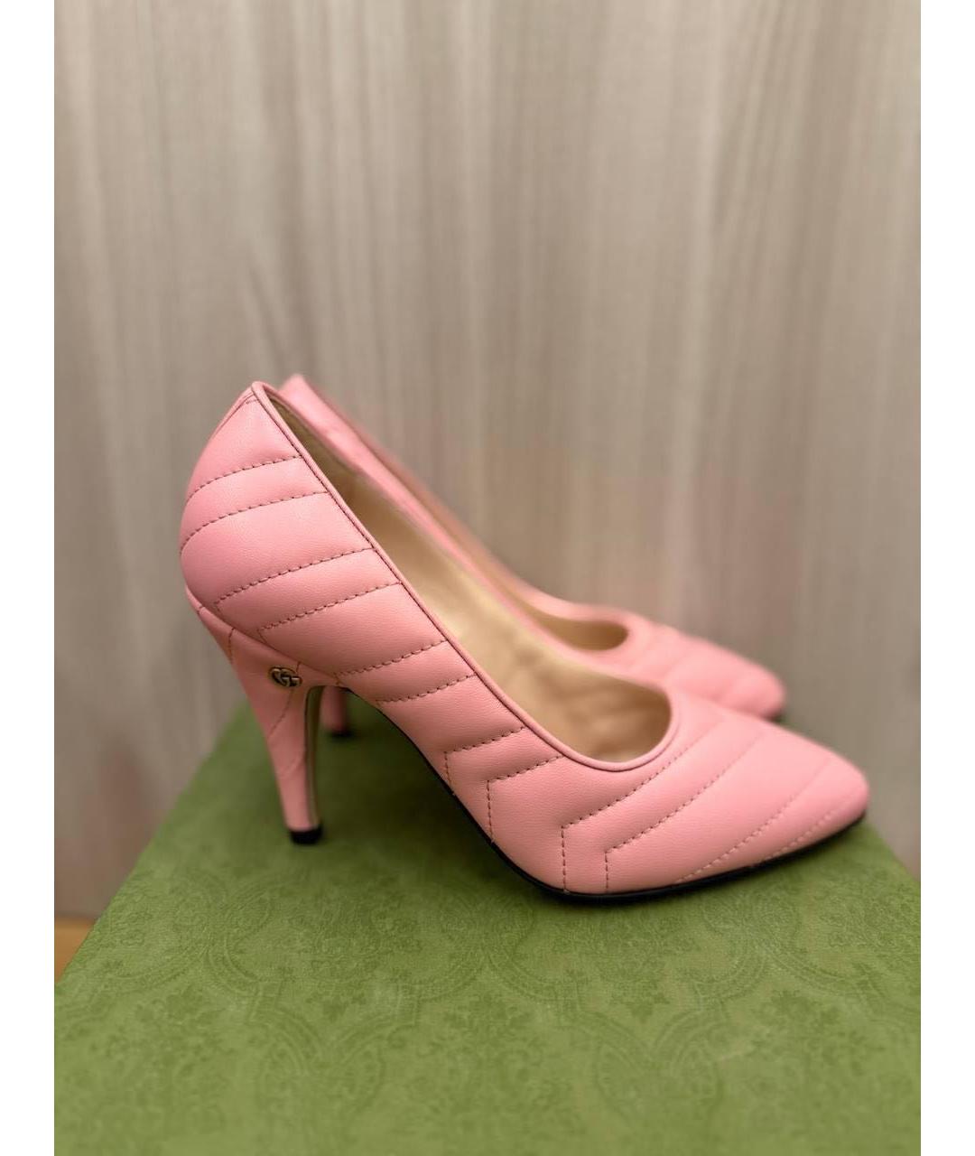 GUCCI Розовые кожаные туфли, фото 6