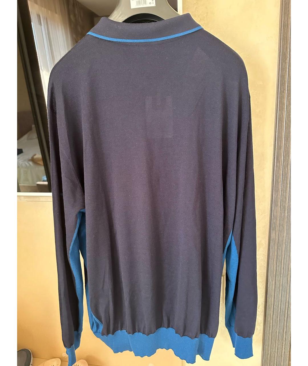 ZILLI Темно-синий кашемировый джемпер / свитер, фото 2