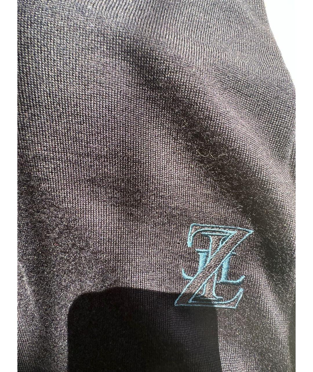 ZILLI Темно-синий кашемировый джемпер / свитер, фото 4