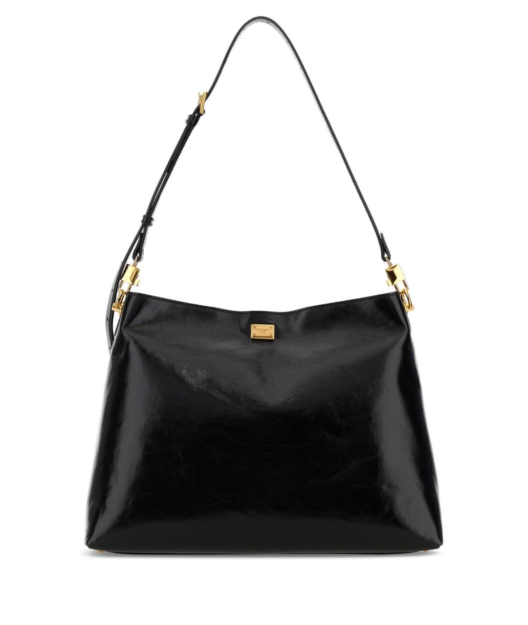DOLCE&GABBANA Черная кожаная сумка через плечо, фото 1