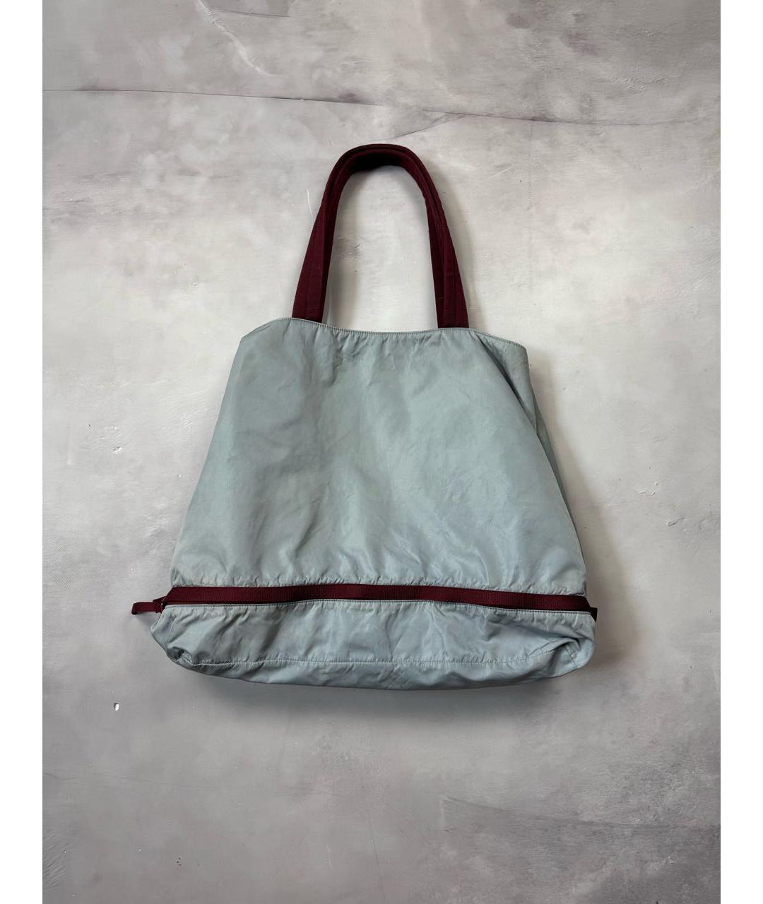 PRADA Голубая дорожная/спортивная сумка, фото 3