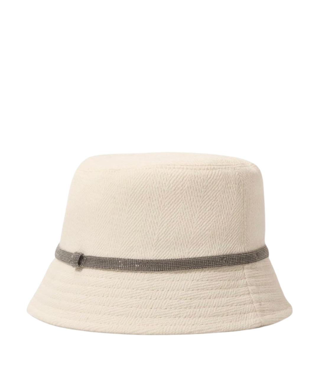 BRUNELLO CUCINELLI Белая хлопковая панама, фото 1