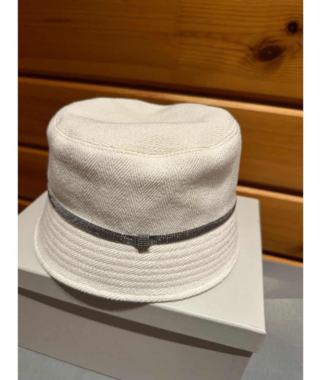 BRUNELLO CUCINELLI Белая хлопковая панама, фото 2