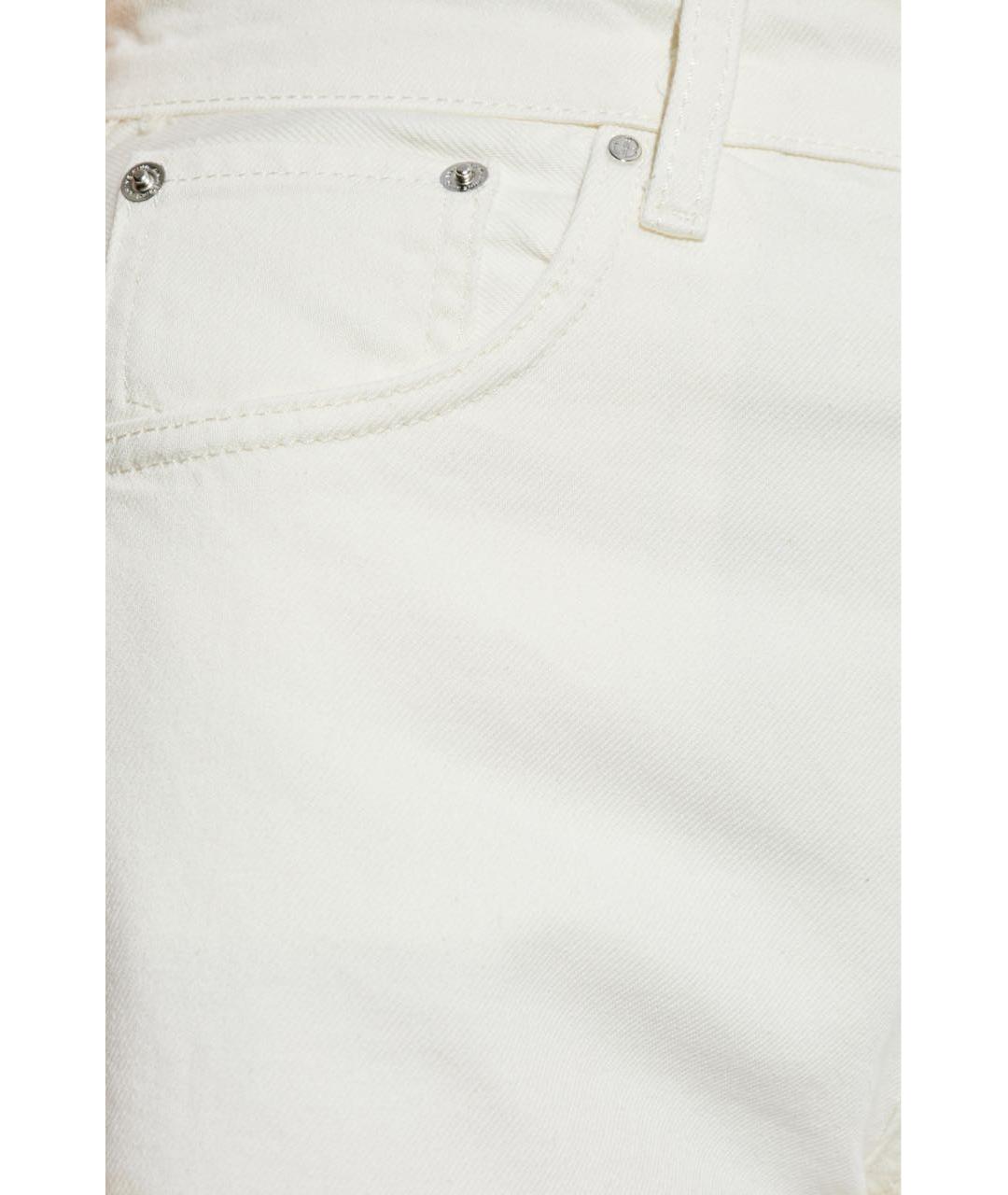 ANINE BING Белые хлопковые прямые джинсы, фото 5