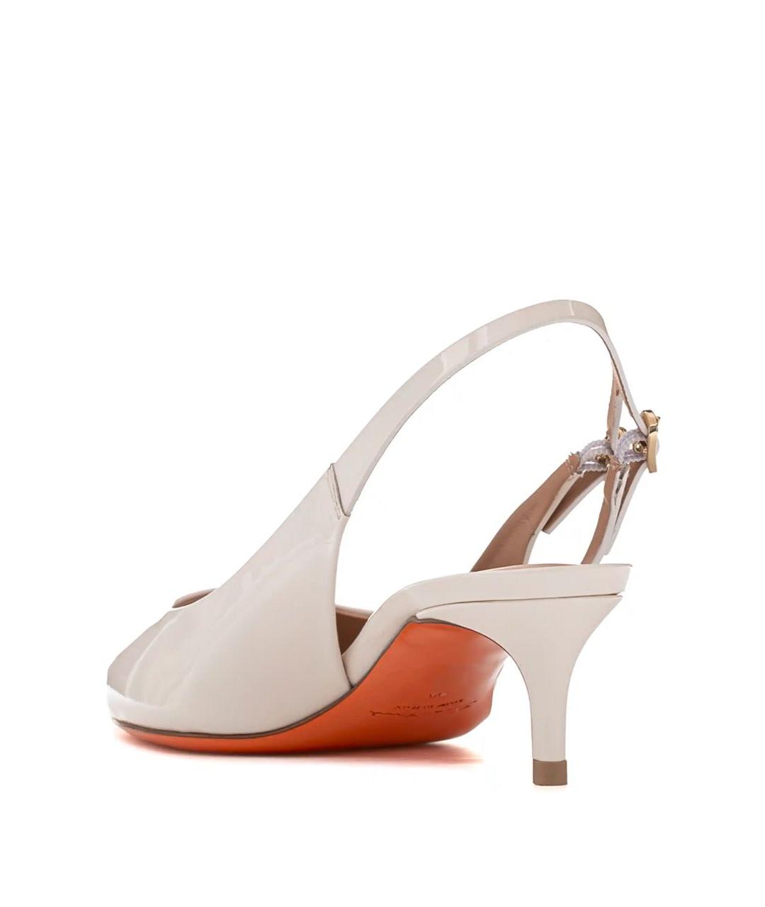 SANTONI Белые туфли из лакированной кожи, фото 4