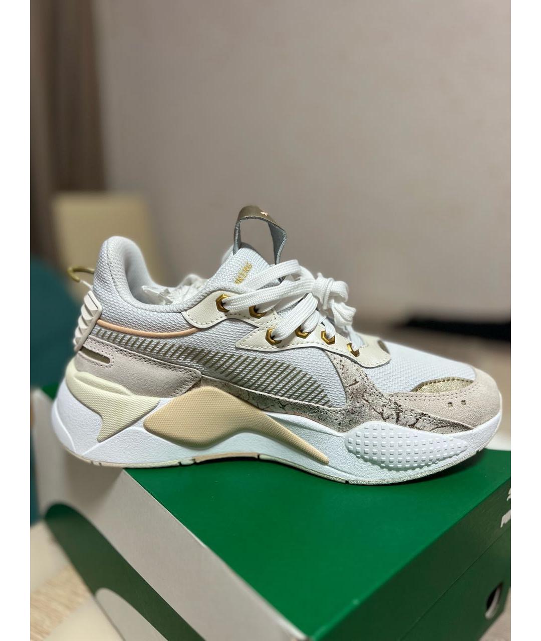 PUMA Белые кожаные кроссовки, фото 5