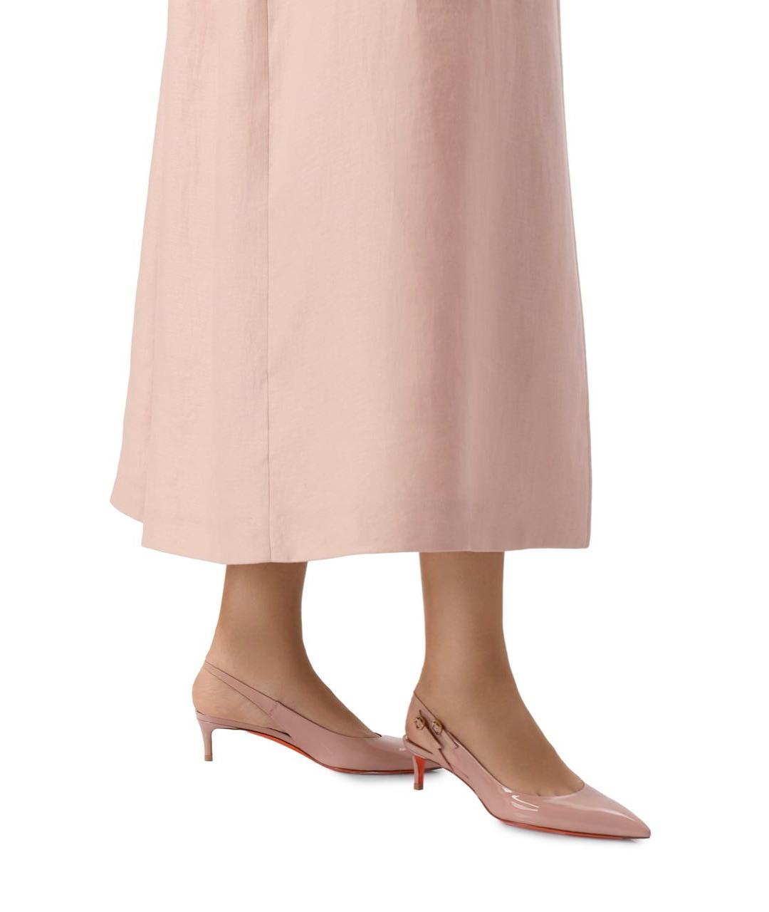 SANTONI Бежевые туфли из лакированной кожи, фото 6