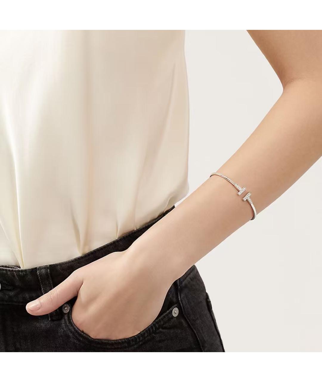 TIFFANY&CO Серебрянный браслет из белого золота, фото 2