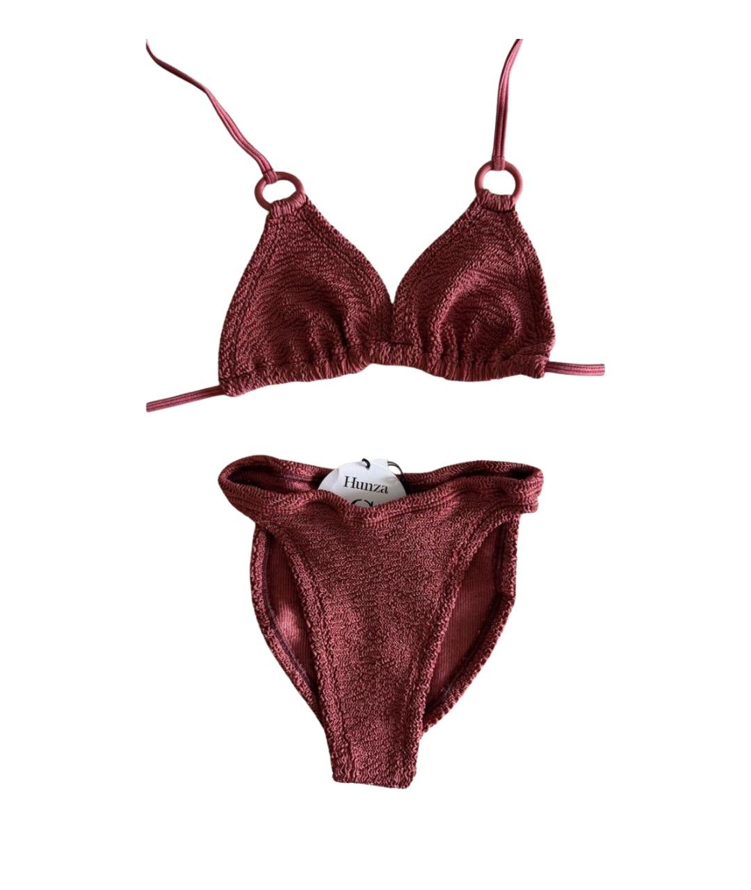 HUNZA G Бордовый купальник, фото 1