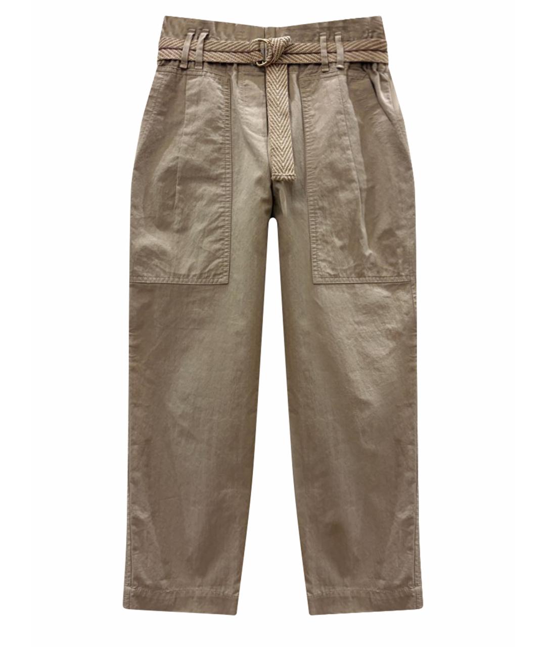 BRUNELLO CUCINELLI Бежевые хлопковые брюки и шорты, фото 1