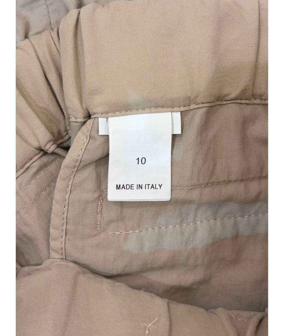BRUNELLO CUCINELLI Бежевые хлопковые брюки и шорты, фото 6