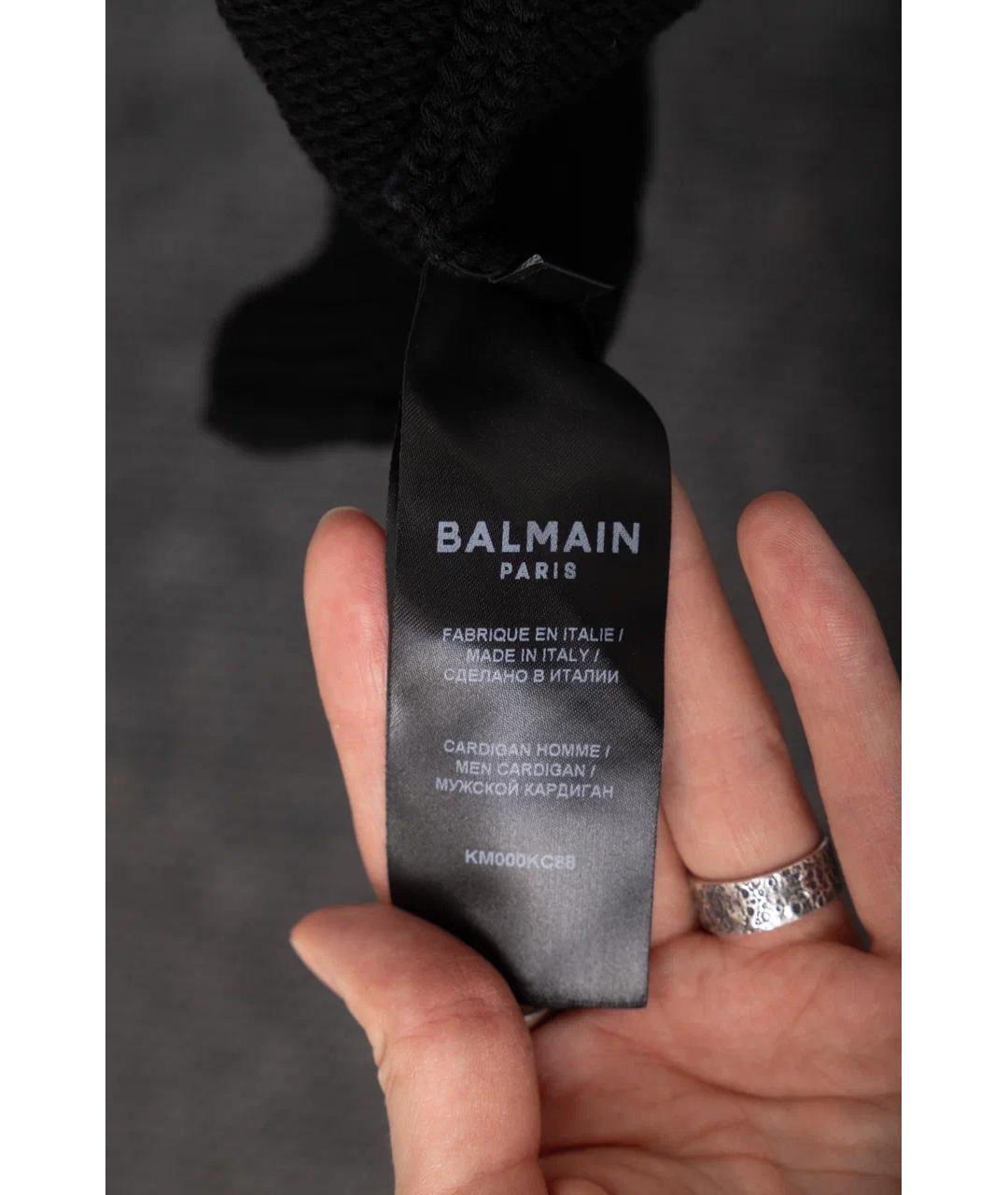 BALMAIN Черный шерстяной кардиган, фото 8