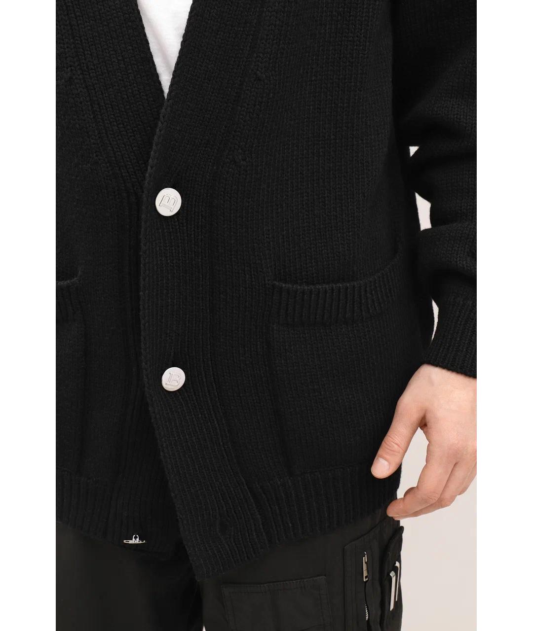 BALMAIN Черный шерстяной кардиган, фото 4
