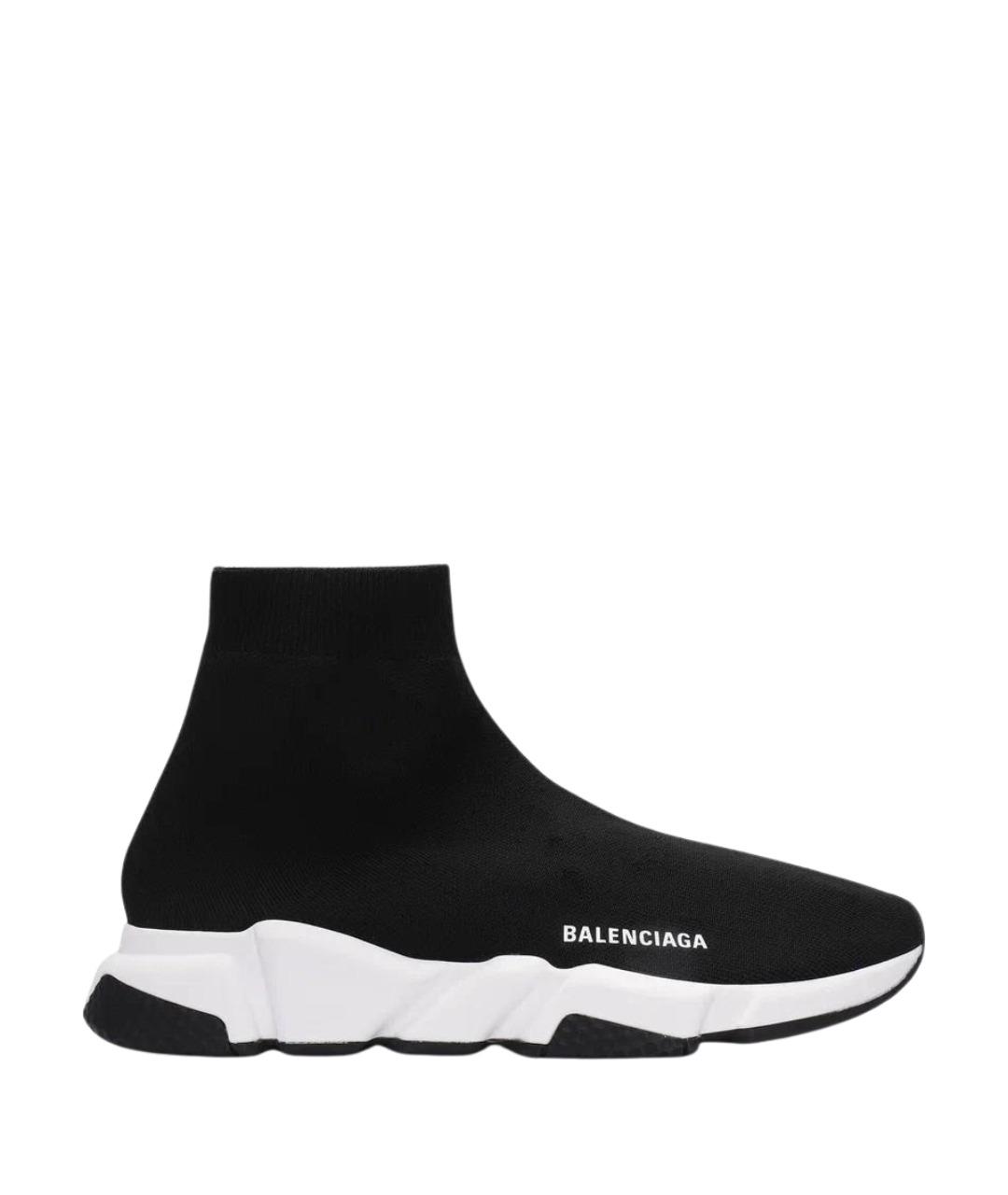 BALENCIAGA Черные синтетические высокие кроссовки / кеды, фото 1