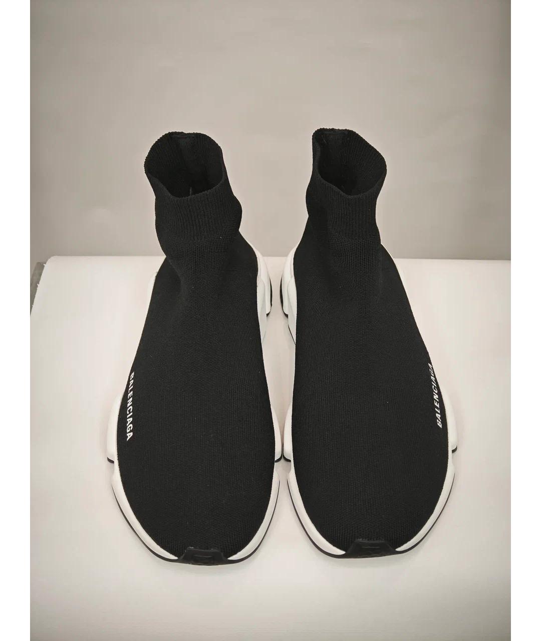 BALENCIAGA Черные синтетические высокие кроссовки / кеды, фото 6