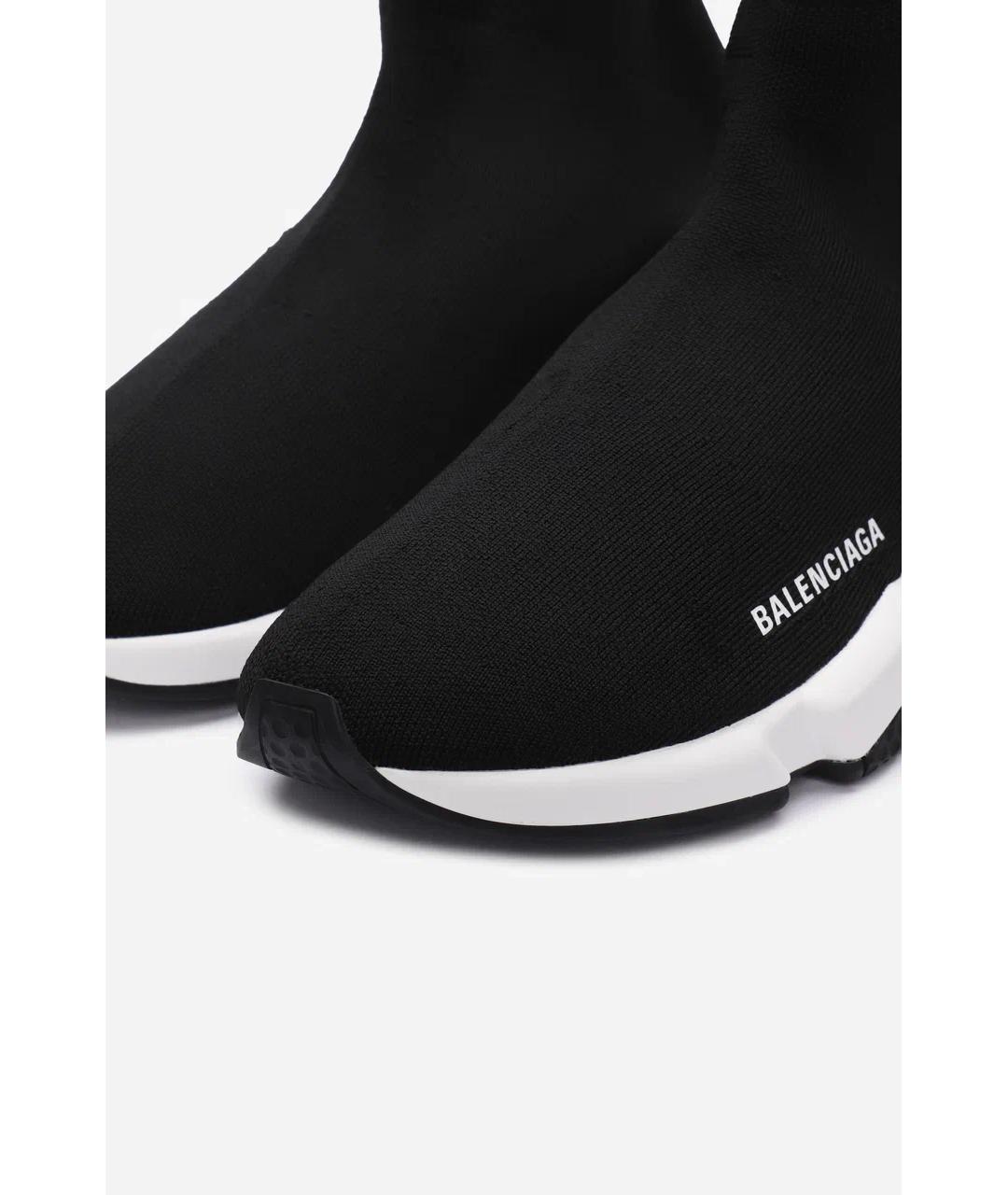 BALENCIAGA Черные синтетические высокие кроссовки / кеды, фото 3