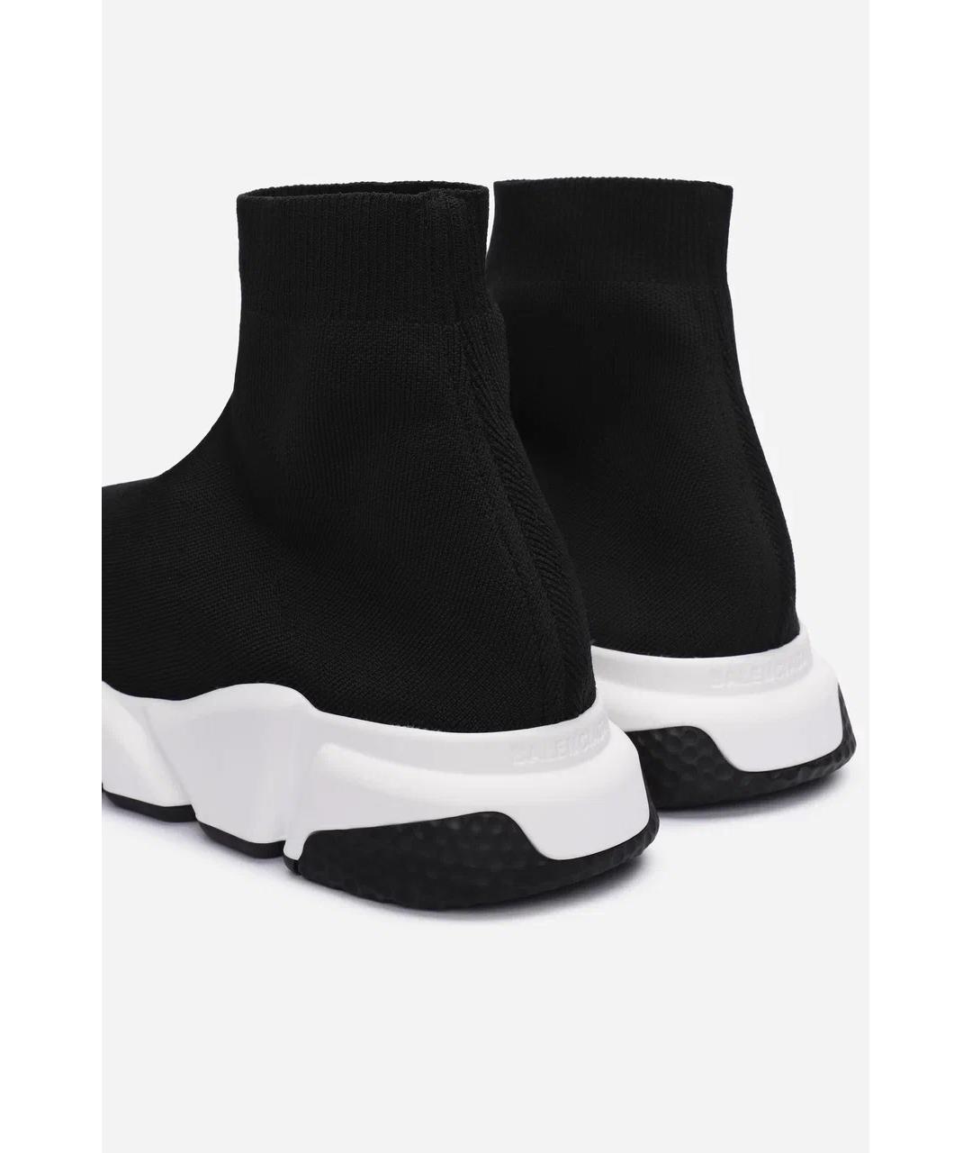 BALENCIAGA Черные синтетические высокие кроссовки / кеды, фото 4