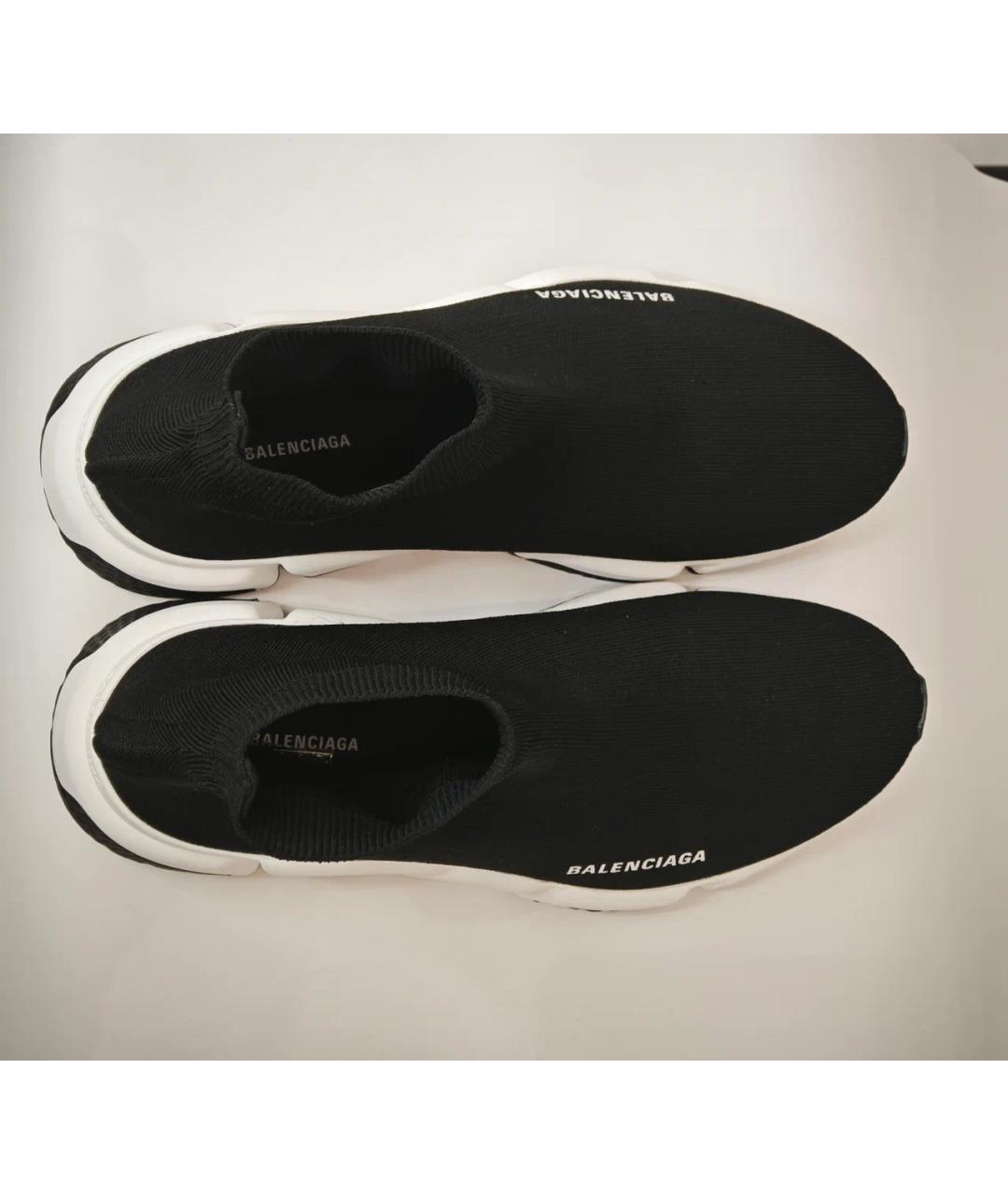 BALENCIAGA Черные синтетические высокие кроссовки / кеды, фото 8