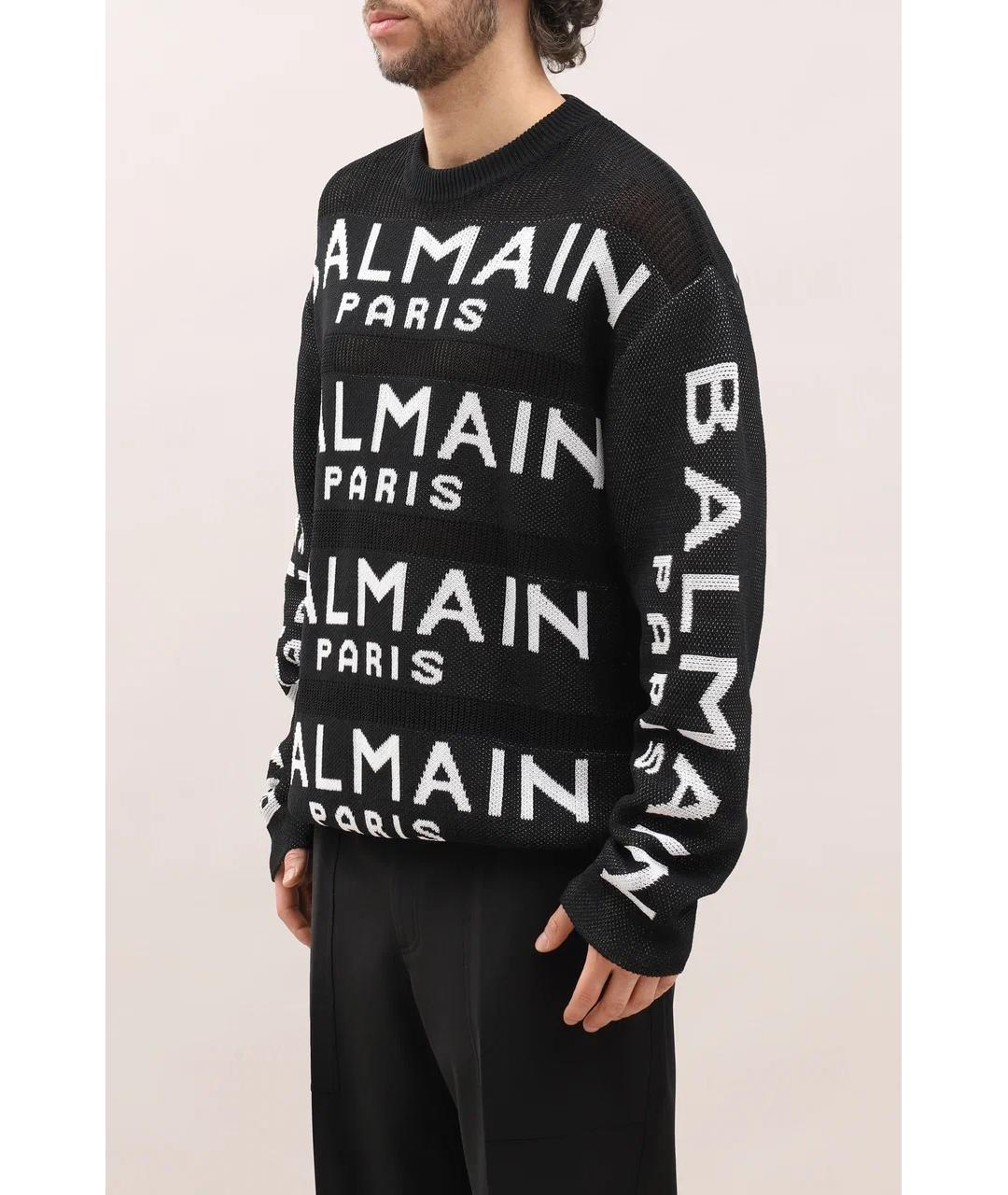 BALMAIN Черный джемпер / свитер, фото 3