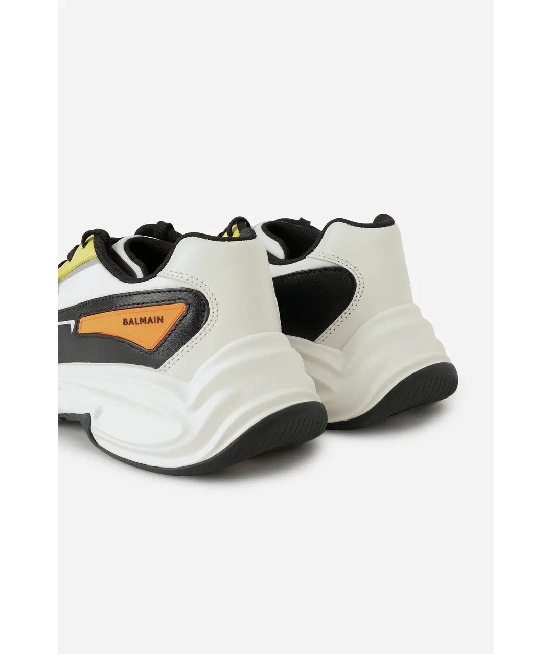 BALMAIN Мульти кожаные низкие кроссовки / кеды, фото 4