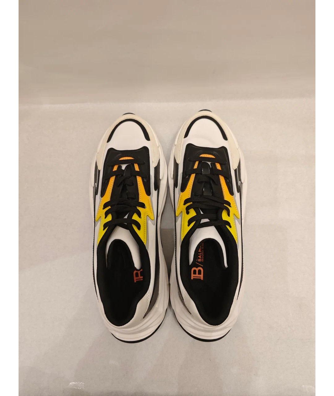 BALMAIN Мульти кожаные низкие кроссовки / кеды, фото 8