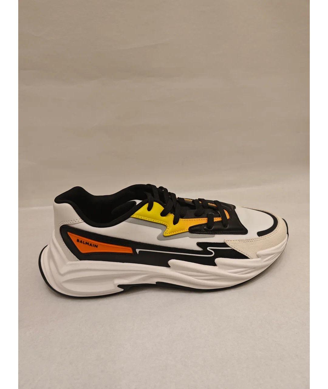 BALMAIN Мульти кожаные низкие кроссовки / кеды, фото 5